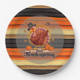 Prachtig Trendy Thanksgiving Herfst Collectie Papieren Bordje
