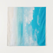 Prachtig tropisch strand met blauwe lucht en witte wandkleed (Voorkant (horizontaal))