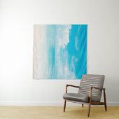 Prachtig tropisch strand met blauwe lucht en witte wandkleed (In Situ (horizontaal))