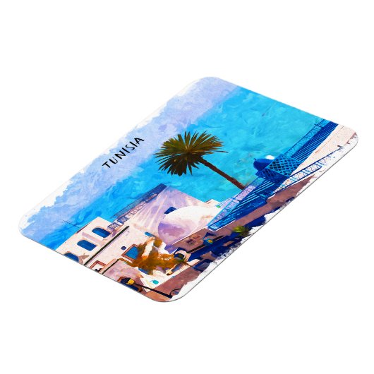 Prachtig Tunesië Panorama Uitzicht Magneet (Linkerzijde)