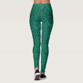 Prachtig Turquoise Glitter Effect Pattern Leggings (Achterkant)