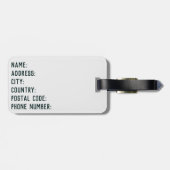 Prachtig turquoise mandala design bagagelabel (Achterkant horizontaal)