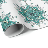 Prachtig turquoise mandala design cadeaupapier (Rol Hoek)