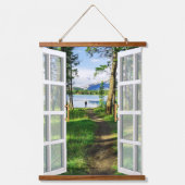Prachtig uitzicht op Lakeview Hangend Wandkleed (Voorkant)