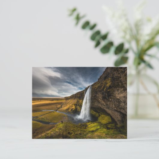 Prachtig Uitzicht van het landschap van Seljalands Briefkaart (Staand voorkant)