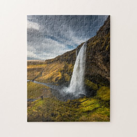 Prachtig Uitzicht van het landschap van Seljalands Legpuzzel (Verticaal)