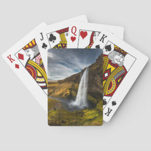 Prachtig Uitzicht van het landschap van Seljalands Pokerkaarten
