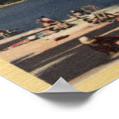 Prachtig Uitzicht van het meer van de aardbei Poster (Hoek)