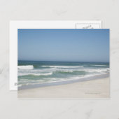 Prachtig uitzicht van het strand tegen heldere hem briefkaart (Voorkant / Achterkant)