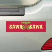 Prachtig , uniek en uitzonderlijk Sawa Sawa Bumpersticker (Op auto)