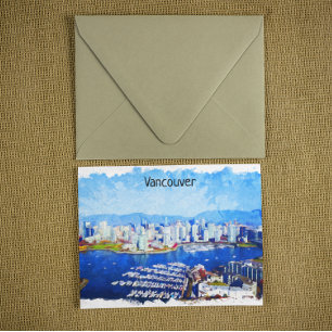 Prachtig Vancouver Canada City Uitzicht Briefkaart