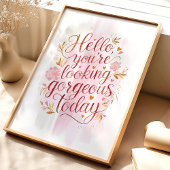 Prachtig vandaag: Floral Affirmation Art Print