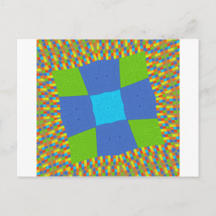 Prachtig Verbazingwekkend Groen Blauw Cyaan Art Pr Briefkaart