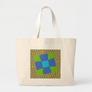 Prachtig Verbazingwekkend Groen Blauw Cyaan Art Pr Grote Tote Bag