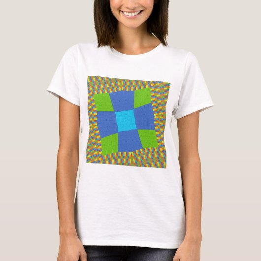 Prachtig Verbazingwekkend Groen Blauw Cyaan Art Pr T-shirt (Voorkant)