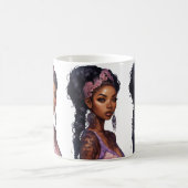 Prachtig versierde vrouw koffiemok (Center)