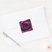 Prachtig violet roos vierkante sticker (Envelop)