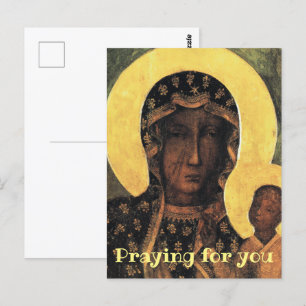 Prachtig voor je katholieke gebeden zwarte Madonna Briefkaart