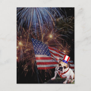 Prachtig vuurwerk Celebration Bulldog Design Briefkaart