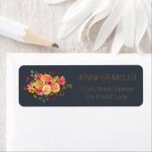 Prachtig waterverf bloemontwerp etiket (Insitu)