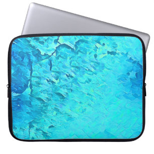 Prachtig waterverf tropisch oceaan thema ontwerp laptop sleeve