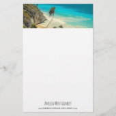 Prachtig zandstrand tropisch paradijs briefpapier (Voorkant)