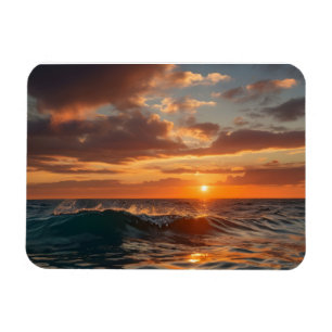 Prachtig zonsondergang zee magneet
