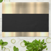 Prachtig zwart en goud ontwerp theedoek (Gevouwen)