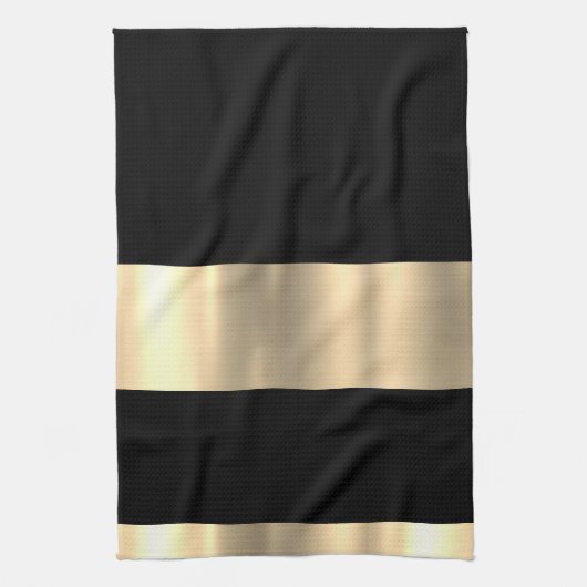 Prachtig zwart en goud ontwerp theedoek (Verticaal)