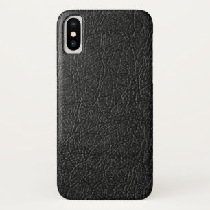 Prachtig zwart lederen mobiel hoesje