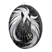 Prachtig zwart paard dartbord (Voorkant Rechts)