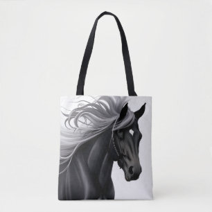 Prachtig zwart paard draagtas