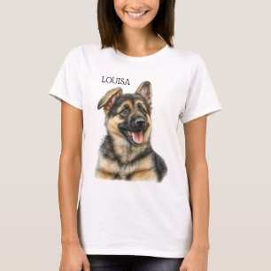 PRACHTIG ZWART & TAN DUITS HERDER PUPPY T-SHIRT