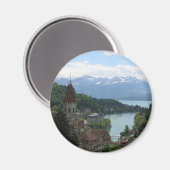 Prachtig Zwitsers Landschap Magneet (Voorkant / Achterkant)