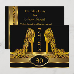 Prachtige 30 Leopard Goud Cheeta Print Hoge Hakken Kaart