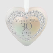 Prachtige 30e Jubileum foto van Pearl Ornament (voorkant)