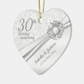 Prachtige 30e Pareljuweel-Jubileum Keramisch Ornament (Links)
