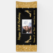 Prachtige, 30e verjaardag banners gepersonaliseerd (Verticaal)