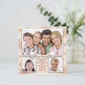 prachtige 3 foto's met kerstkaart (Staand voorkant)