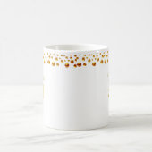 Prachtige 50e verjaardag & gouden confetti op wit koffiemok (Center)