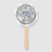 Prachtige 60e bruiloft Jubileum Party Favors Handwaaier (Achterkant)