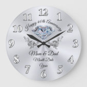 Prachtige 60e Jubileum Gift for Parents Grote Klok (Voorkant)