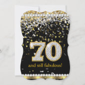 Prachtige 70 Gouden Zilveren Slierten 70ste Verjaa Kaart (Voorkant)