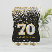 Prachtige 70 Gouden Zilveren Slierten 70ste Verjaa Kaart (Staand voorkant)