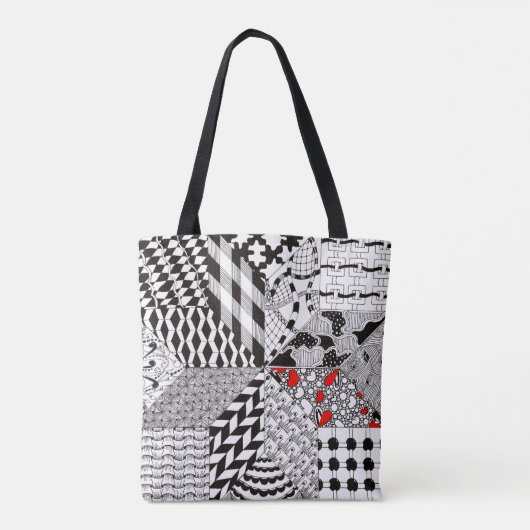 Prachtige 8-punts Quilting Block Canvas tas (Achterkant)