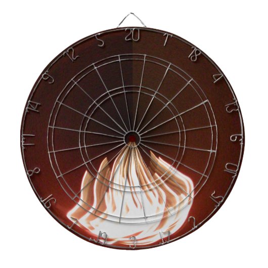 Prachtige Abstracte Flame Art Print Dartbord (Voorkant)