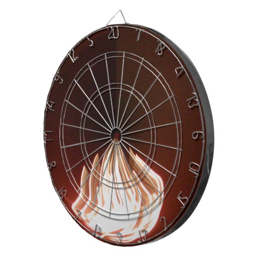 Prachtige Abstracte Flame Art Print Dartbord (Voorkant Rechts)