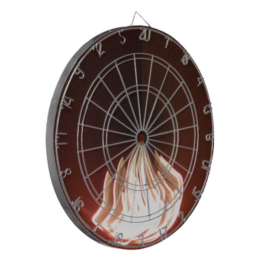 Prachtige Abstracte Flame Art Print Dartbord (Voorkant Links)