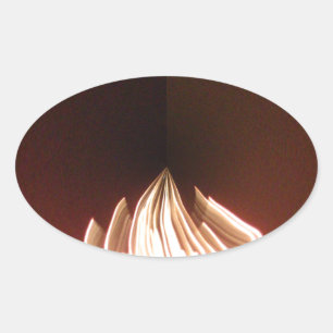 Prachtige Abstracte Flame Art Print Ovale Sticker