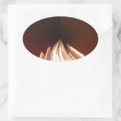 Prachtige Abstracte Flame Art Print Ovale Sticker (Tas)